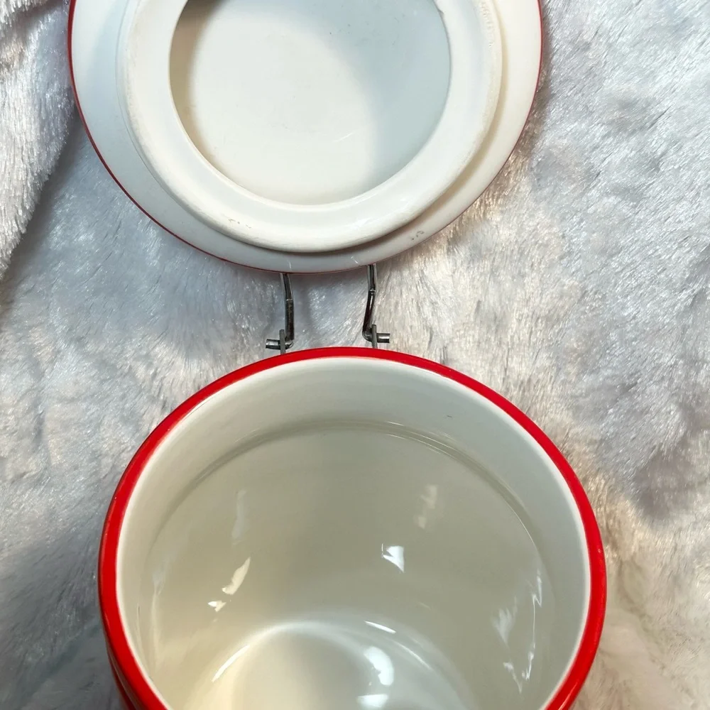 CERAMIC CAT TREAT BAIL LATCH CANISTER
